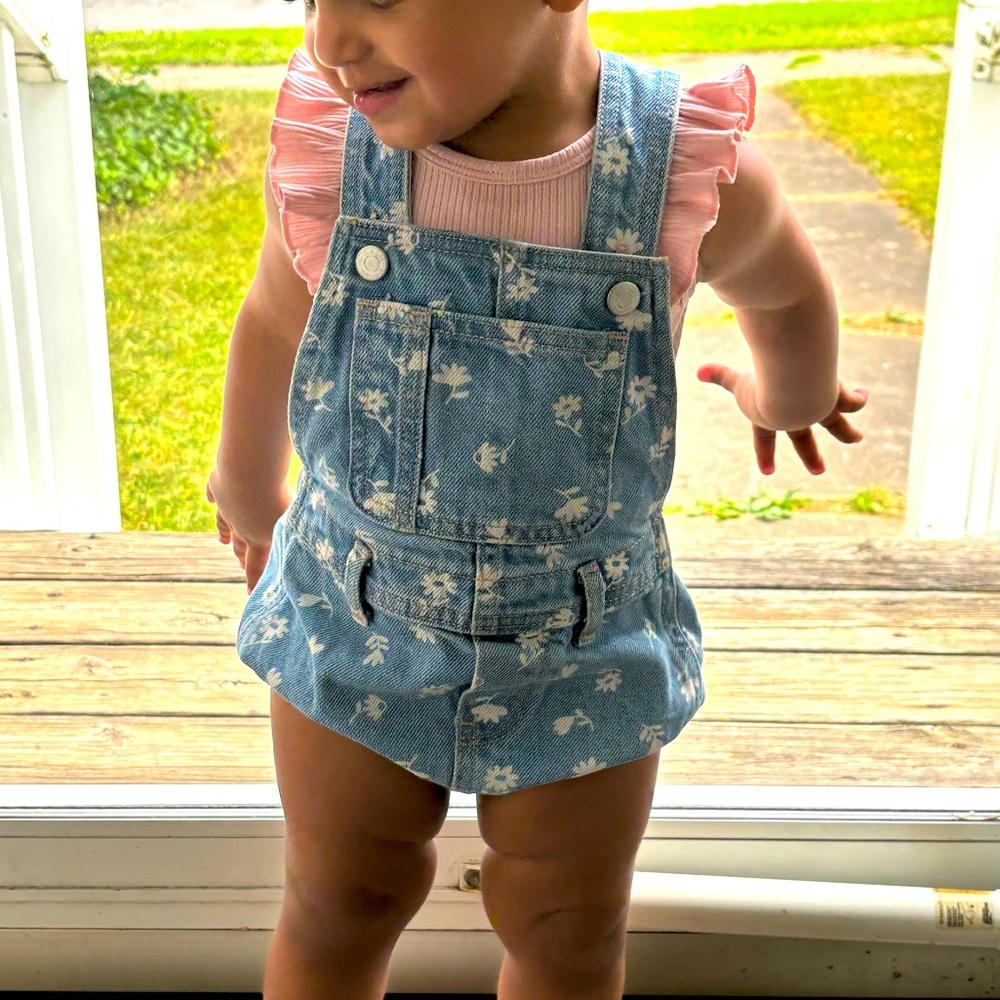 Baby Girl Overall Short Romper